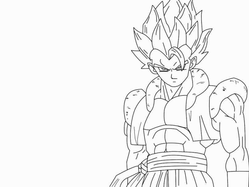 809x607 Gogeta Dragon Ball Z Sketch Gogeta Goku Ssgss Coloring
