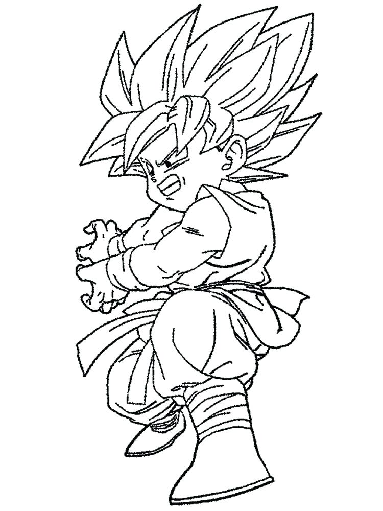 750x1000 Goku Coloring Page Coloring Pages For Boys Goku Super Saiyan 1