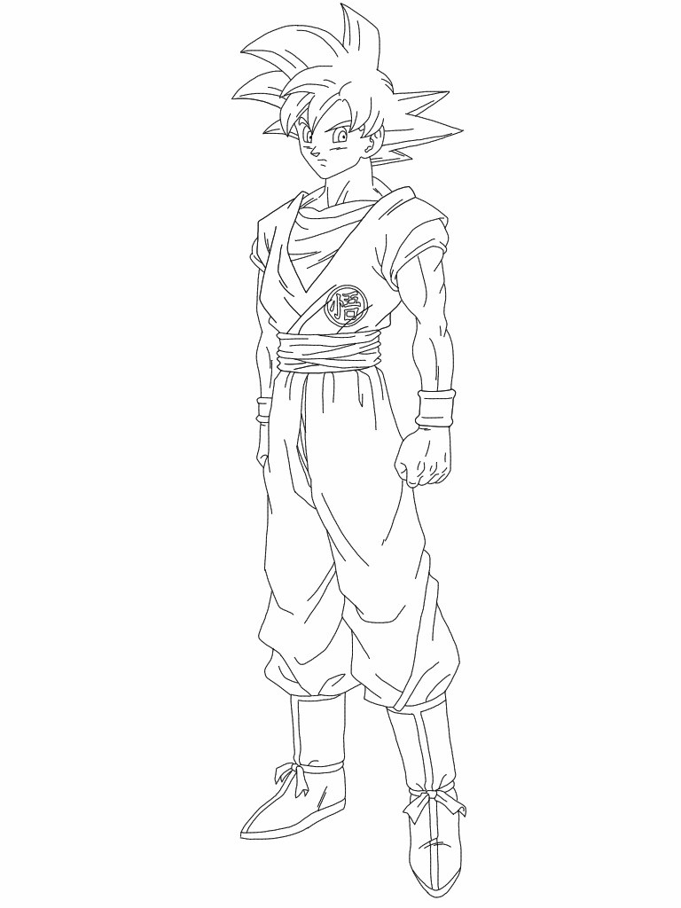 768x1024 Print Goku Coloring Pages 10 With Magnificent Acpra