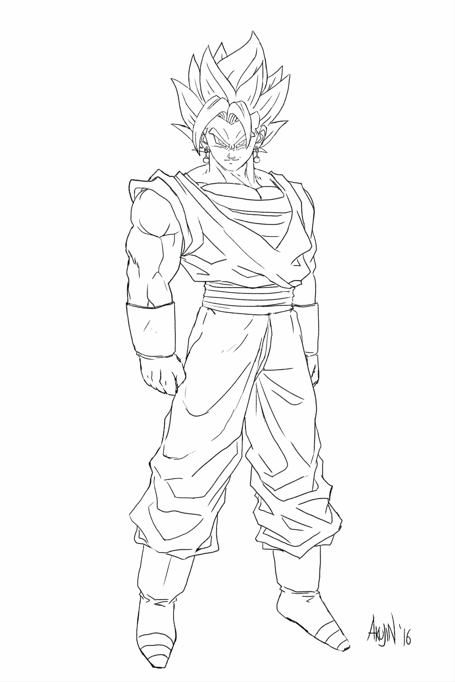 1900x2850 Coloring Pages Of Super Saiyan Goku Copy Coloring Goku Super