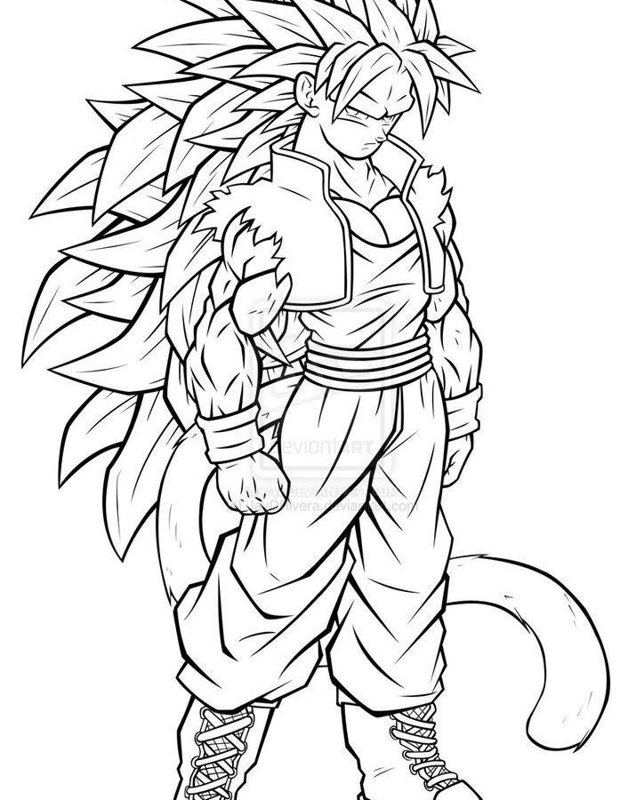 724x900 Gokuoring Pages Free Dbz Ssj4 Super Saiyan Dragon Ball Z Goku