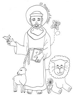 246x320 Happy Feast Day Of St. Francis! Coloring Page Mary And
