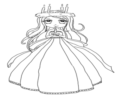 400x322 Saint Lucy Coloring Picture Online Page Image Clipart Images