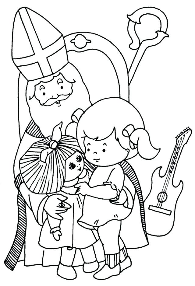 640x940 Saint Nicholas Coloring Pages Angels Shepherds Coloring Page St