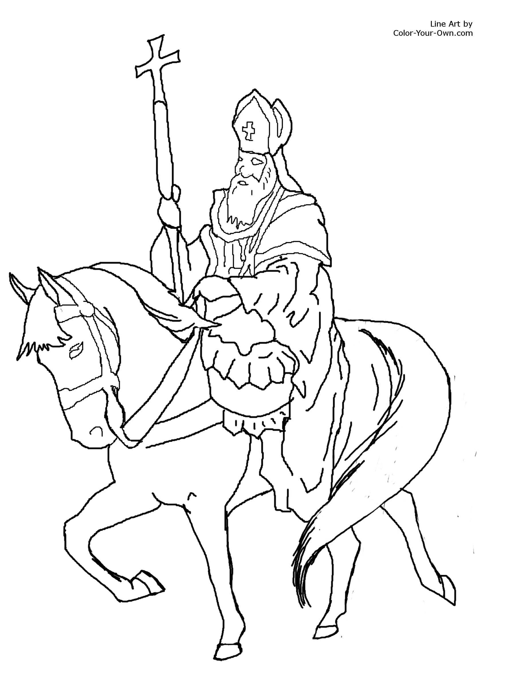 1794x2400 St Nicholas Coloring Page