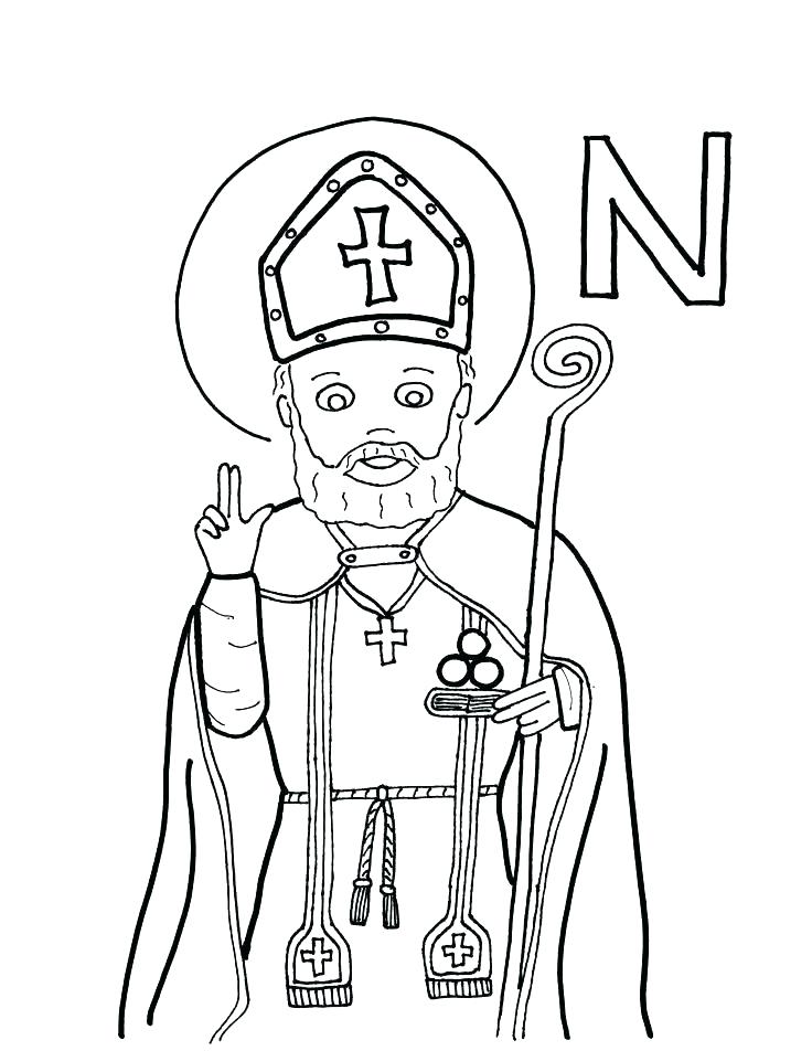 736x952 St Nicholas Coloring Page Saint Coloring Pages St Page Day Nick St