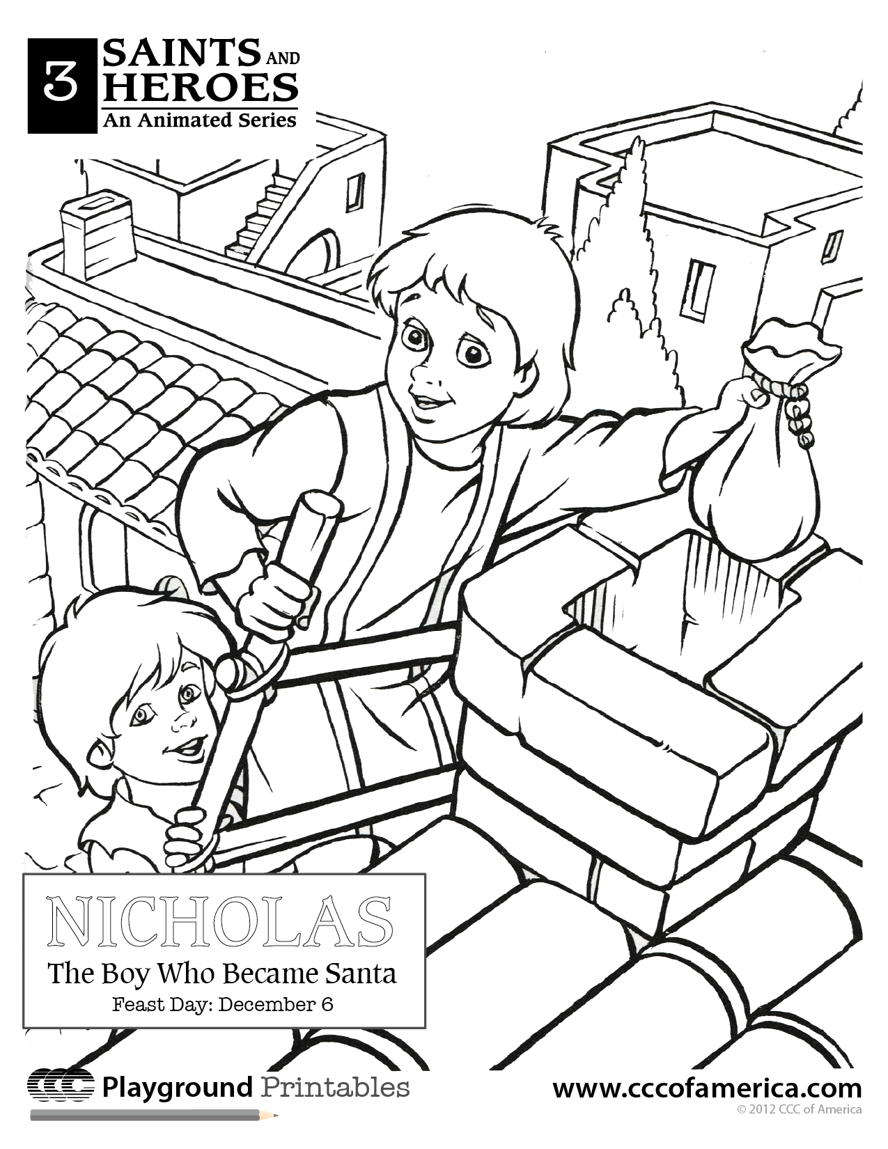 1275x1650 St. Nicholas From The Ccc Movie! ) Catholic Coloring Pages