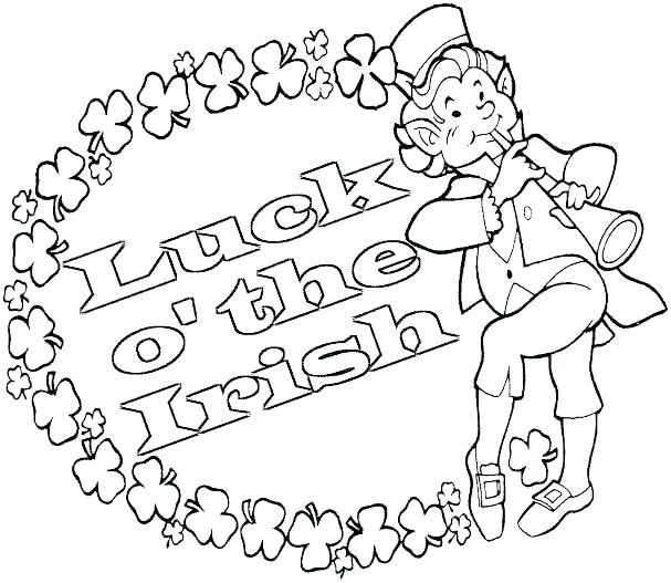 607x527 Coloring Pages For St Patricks Day
