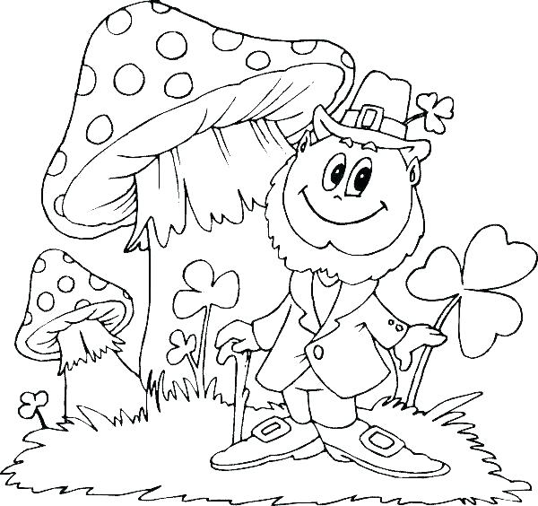 600x564 Saint Patrick Coloring Pages Pot Of Gold On St Day Coloring Page