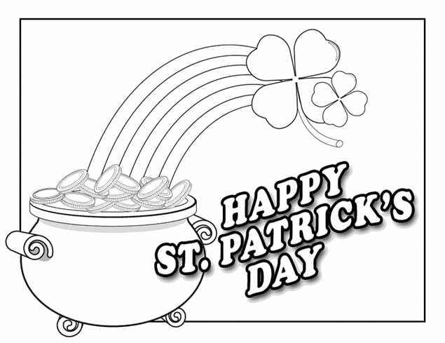 635x489 Happy St Patrick's Day Coloring Page Amp Coloring Book
