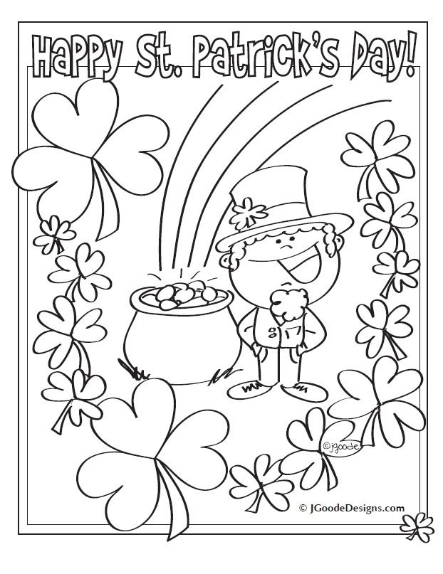 622x807 St Patrick's Day Coloring Pages St. Patrick's Day Printable