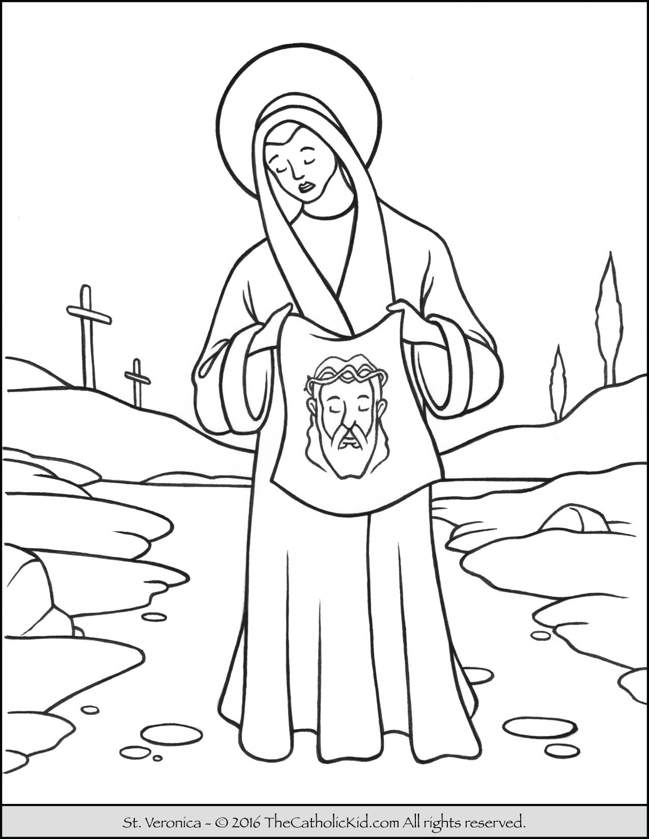1275x1650 Saint Veronica Coloring Page