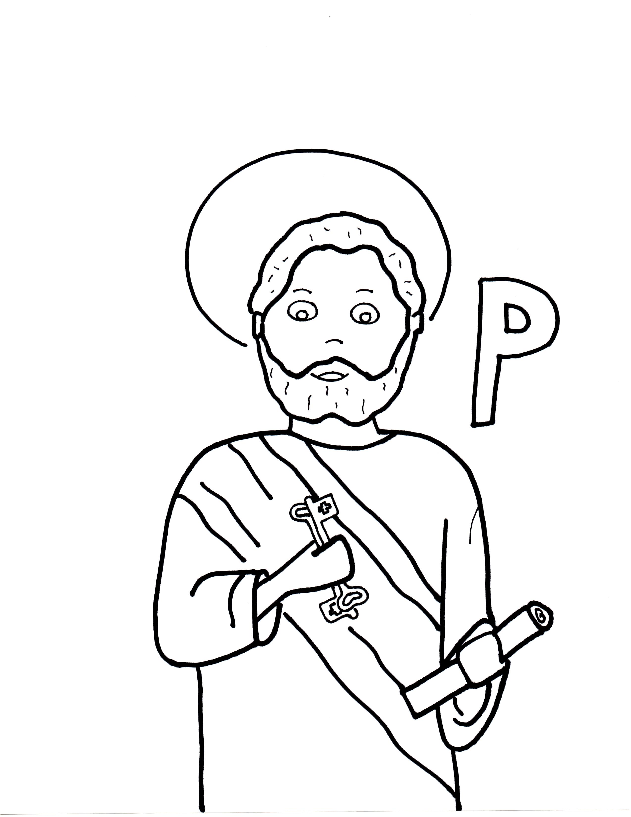 2550x3300 Coloring Pages Saints To Color Page 4