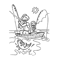230x230 Fisherman Coloring Pages For Your Kids