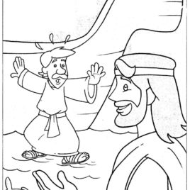 268x268 Jesus Walks On Water Coloring Page