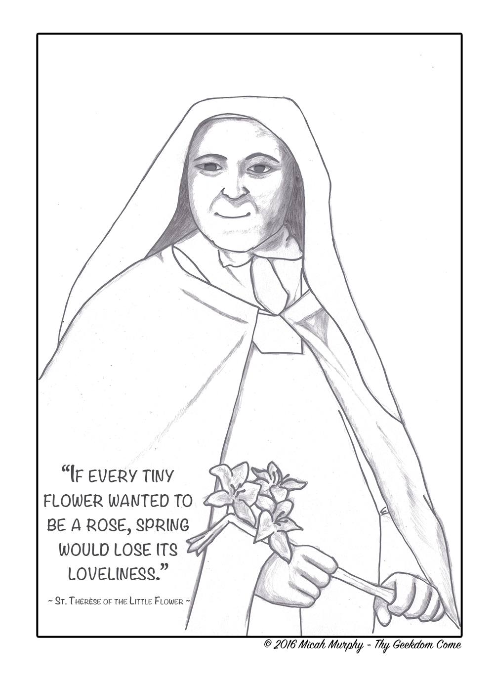 1000x1386 Printable Coloring Sheet St. Therese Of The Little Flower