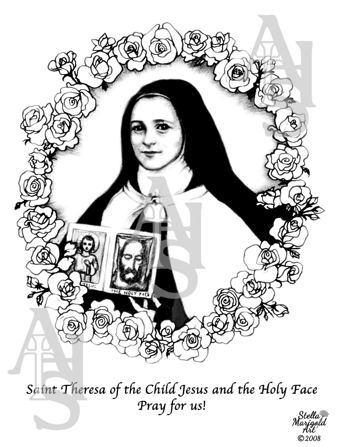 1134x1500 Saint Theresa Of The Child Jesus And The Holy Face Coloring