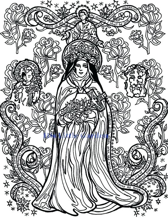 570x741 St Therese Of Lisieux Coloring Sheet Page Luxury The Child Holy