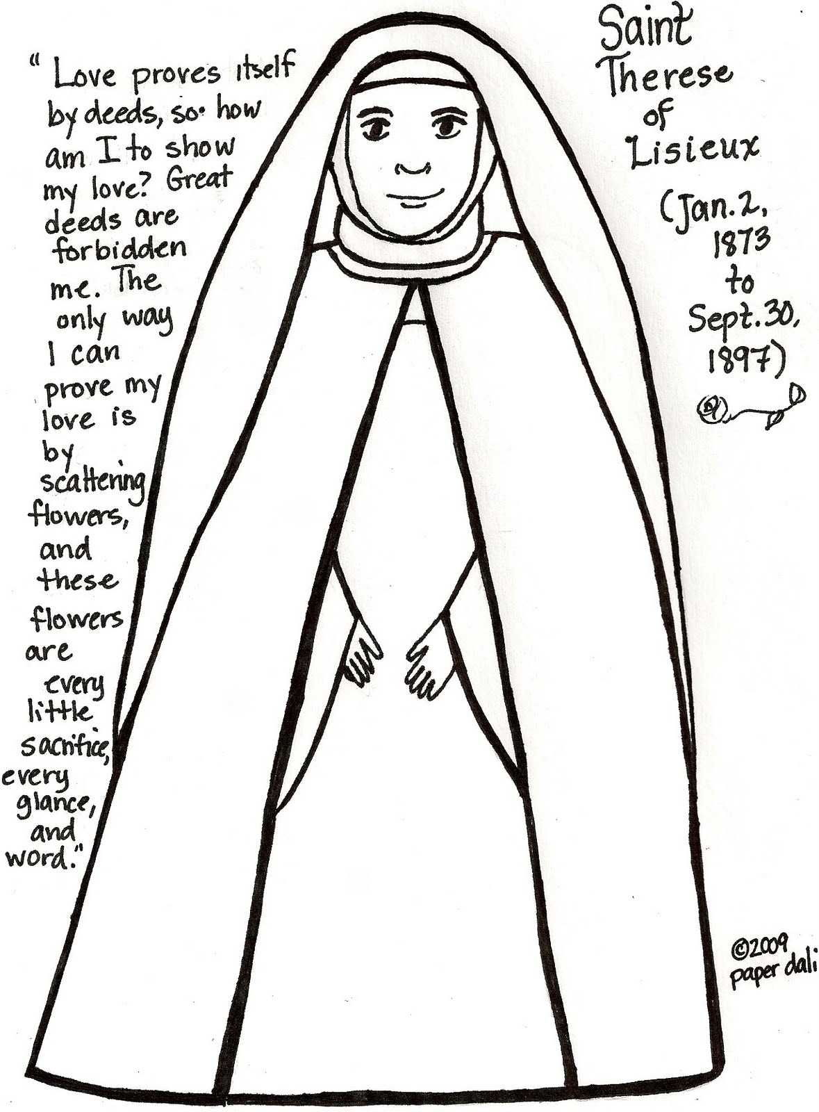 1179x1600 St Therese Coloring Pages Printable Coloring For Kids 2018