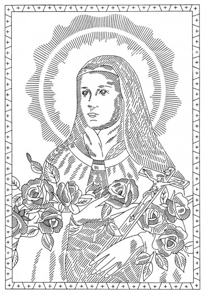 417x600 Strese Of Lisieux Coloring Page Lovely Free Pattern Friday