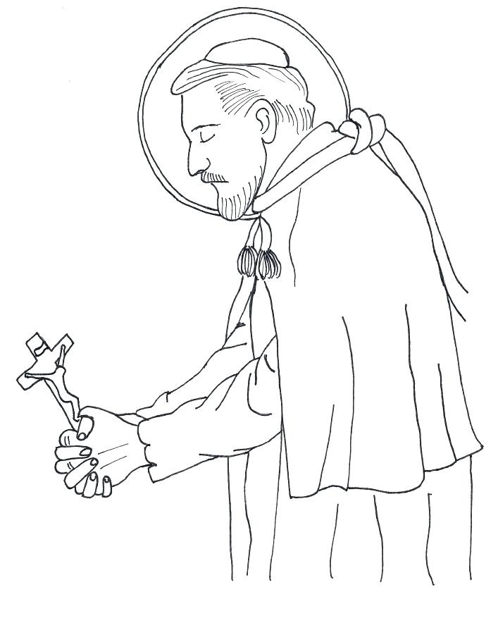 707x911 St Therese Of Lisieux Coloring Page