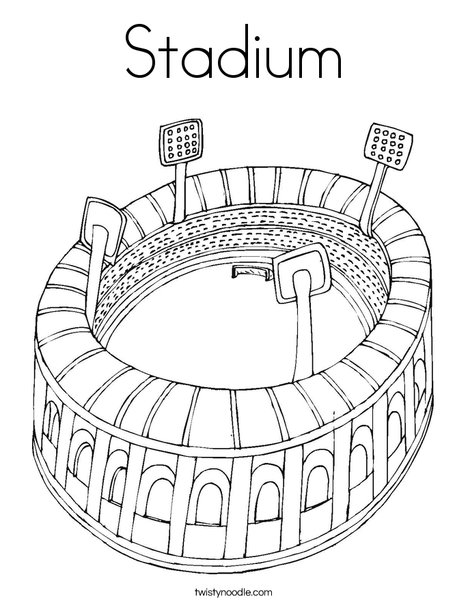 468x605 Stadium Coloring Page