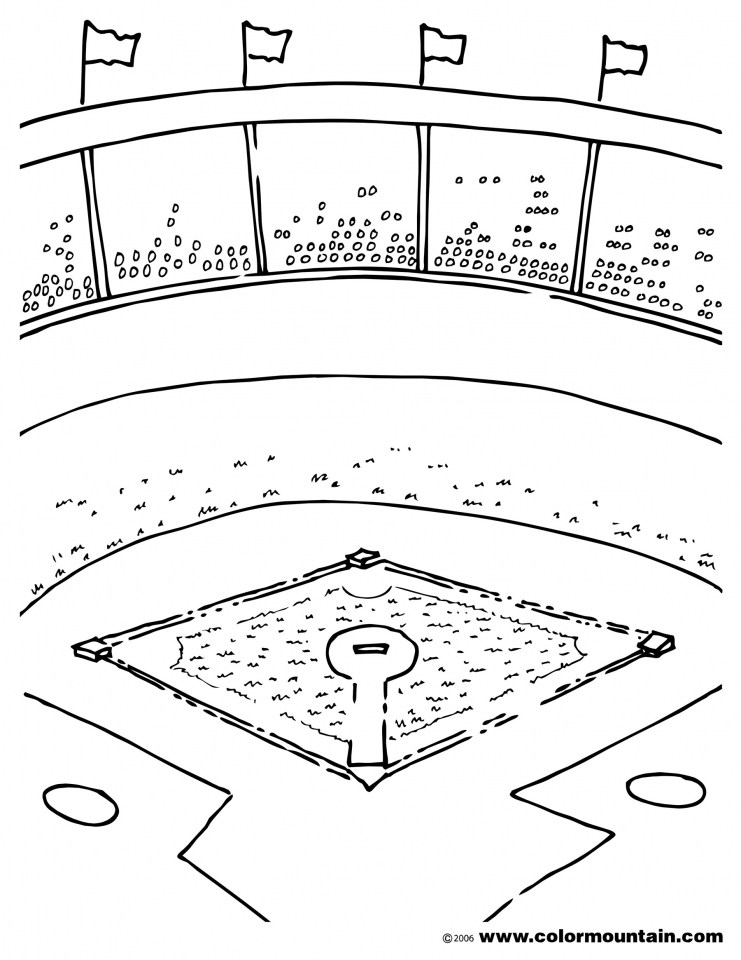 741x960 Baseball Field Coloring Pages Baseball Stadium Coloring Pages 2