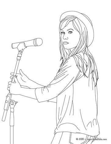 364x470 Demi Lovato On Stage Coloring Pages