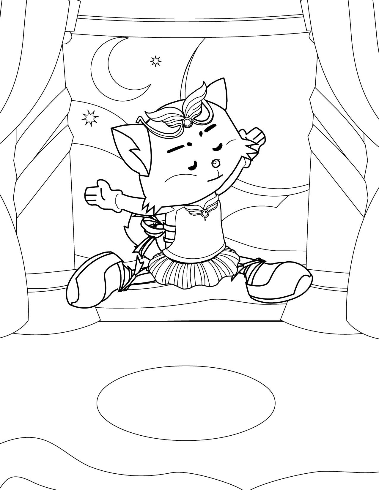 1275x1650 Ballerina Coloring Page