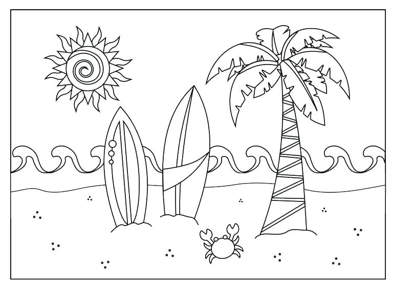 768x558 Beach Coloring Page Summer Beach Coloring Sheets Boom Beach