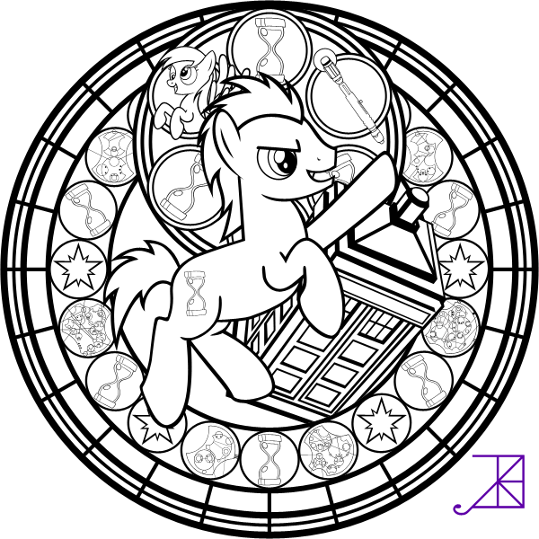 600x600 Doctor Hooves Stained Glass Coloring Page By Akili Amethyst