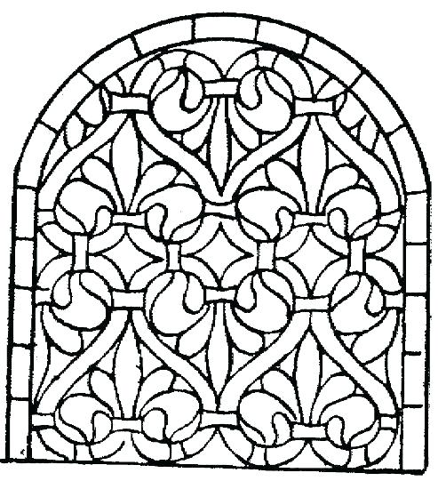 493x541 Stained Glass Coloring Pages For Adults Stain Glass Coloring Pages