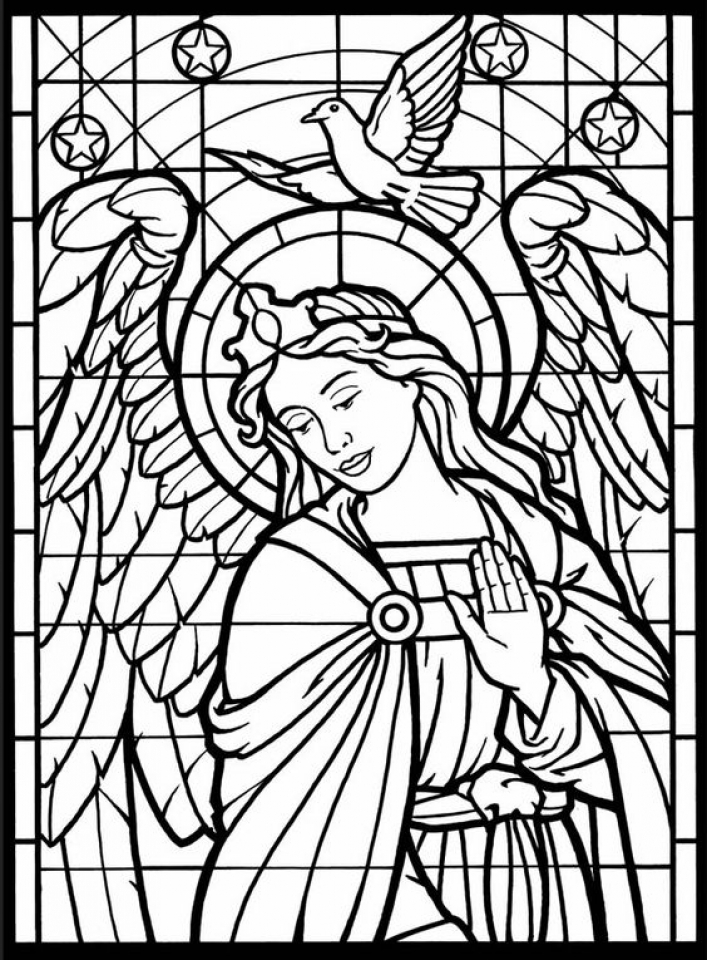 707x960 Get This Printable Stained Glass Coloring Pages Online 21065 !