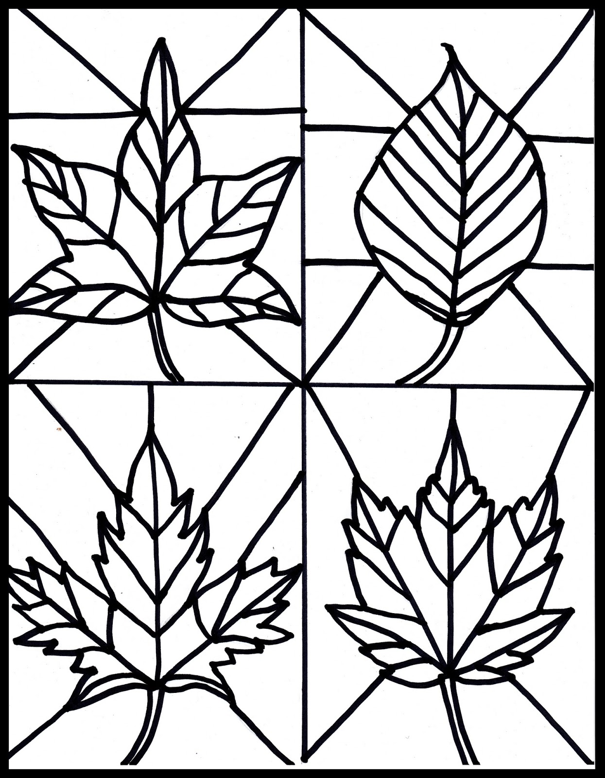 1245x1600 Make It Easy Crafts Kid's Craft Stained Glass Leaves Free Printable