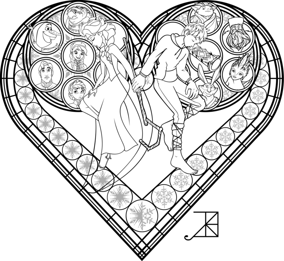 931x858 Stained Glass Coloring Page Frosted Love By Akili Amethyst