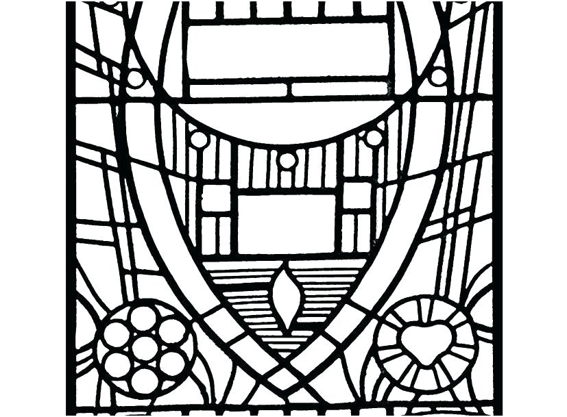 827x609 Free Printable Stained Glass Coloring Pages Pattern For Recycling