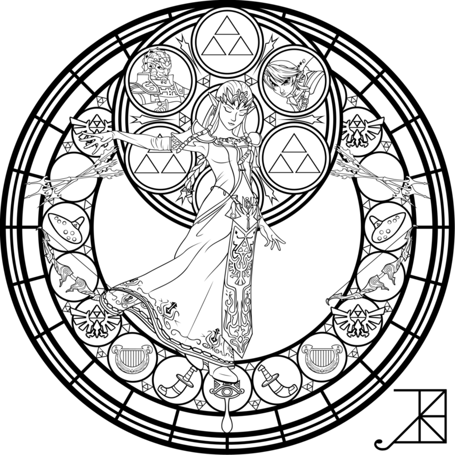 894x894 Stained Glass Coloring Pages Free Printables 313399