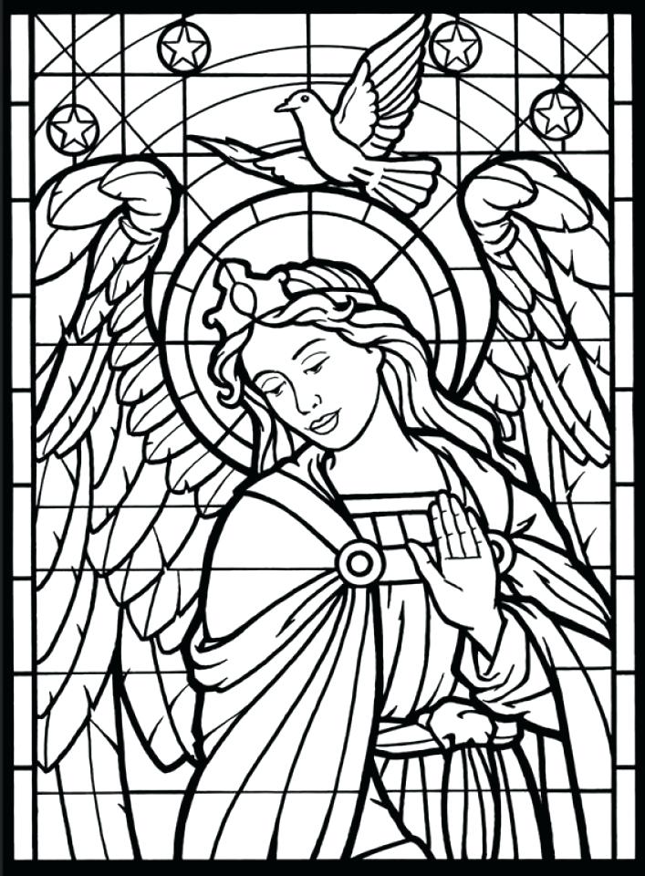 707x960 Stained Glass Coloring Pages Printable Poinsettia Stained Glass