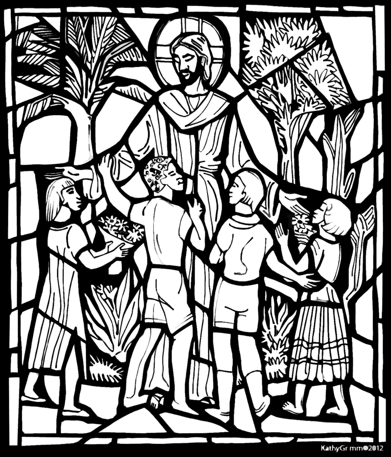 1248x1460 Jesus And The Children Color The Bible