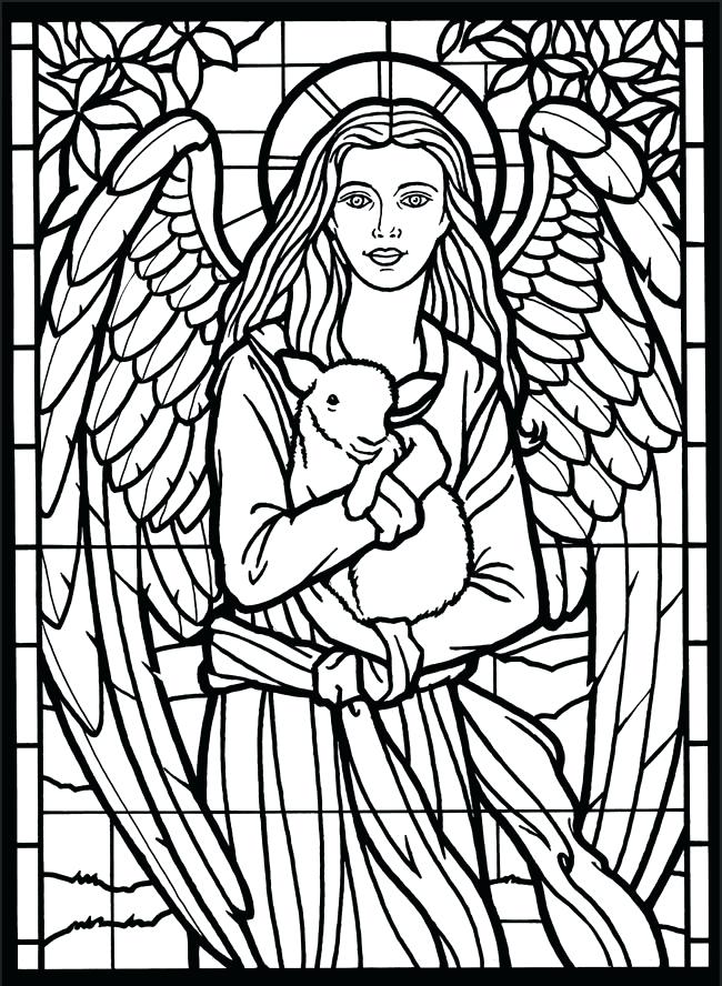650x888 Stained Glass Coloring Amazing Angels Stained Glass Coloring Book