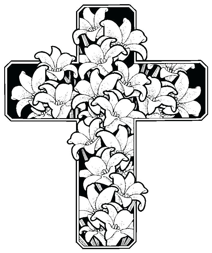 708x846 Cross Color Page Four Fire Fighter Cross Coloring Pages Christian