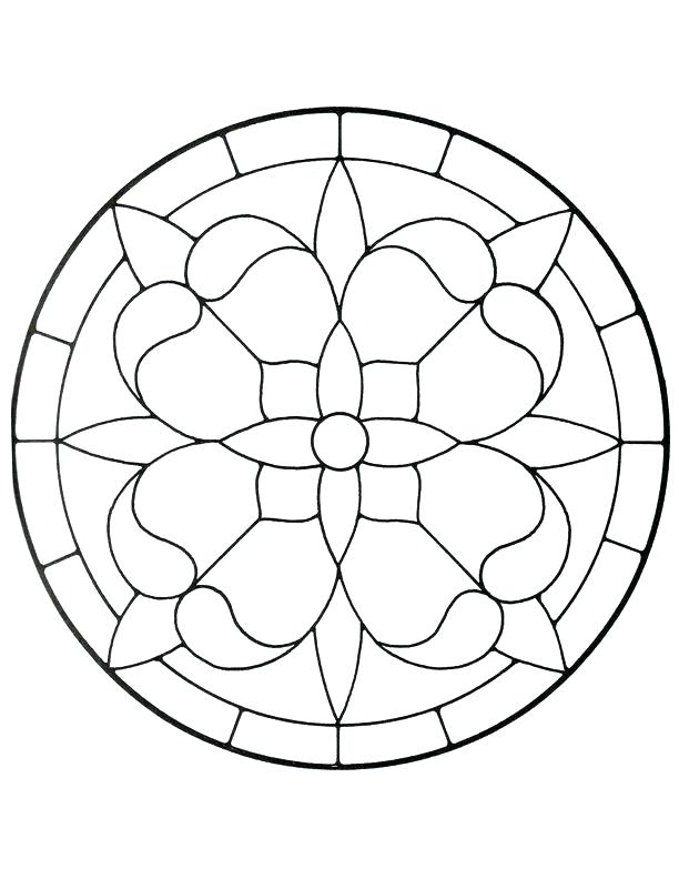 612x792 Stained Glass Coloring Pages Free Printable Stained Glass Coloring
