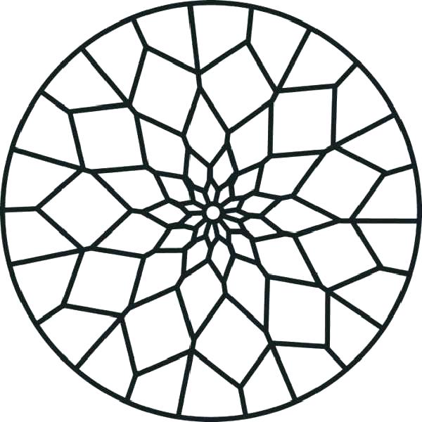 600x600 Stained Glass Coloring Pages