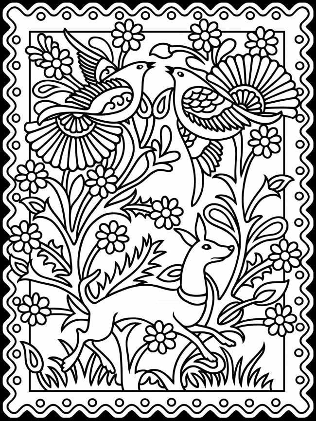650x865 Free Printable Stained Glass Coloring Pages 76