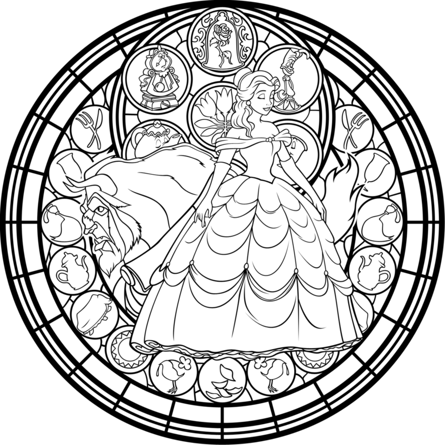 894x894 Stained Glass Cross Coloring Pages