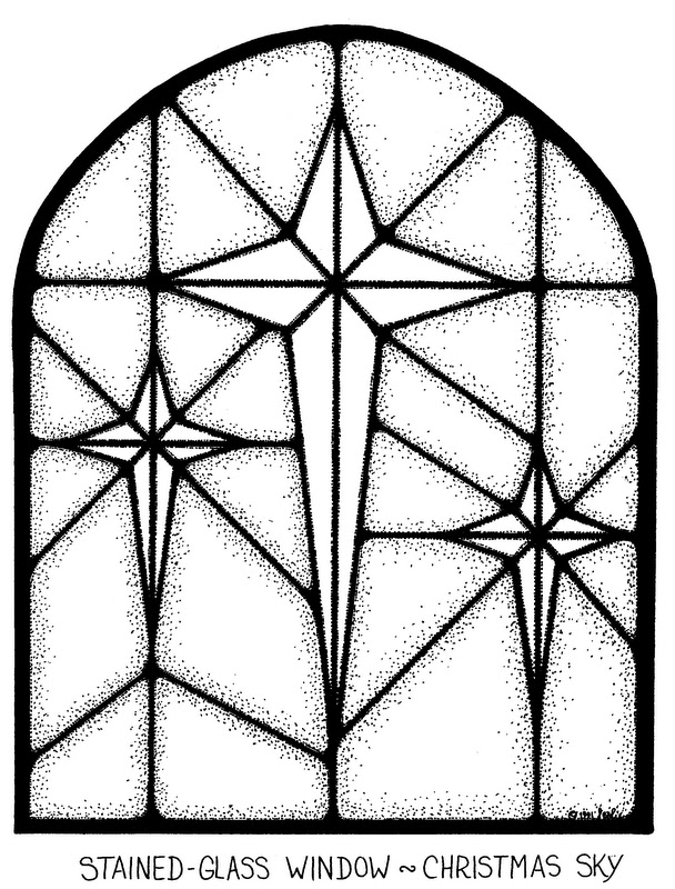 608x800 Stained Glass Window Coloring