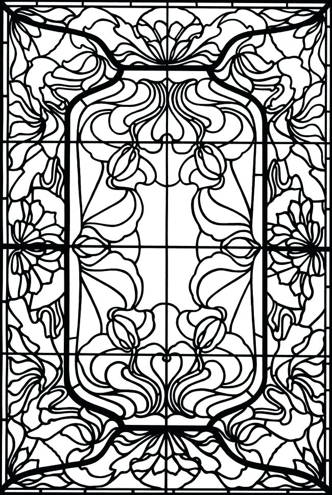 650x968 Stained Glass Window Coloring Pages