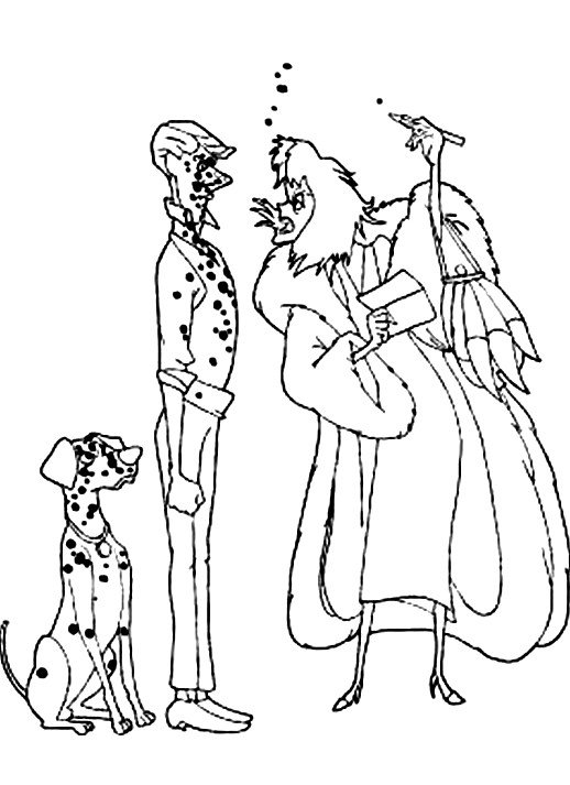 518x713 Cruella Devil Walks With Anita On Stairs And Pongo Following 101