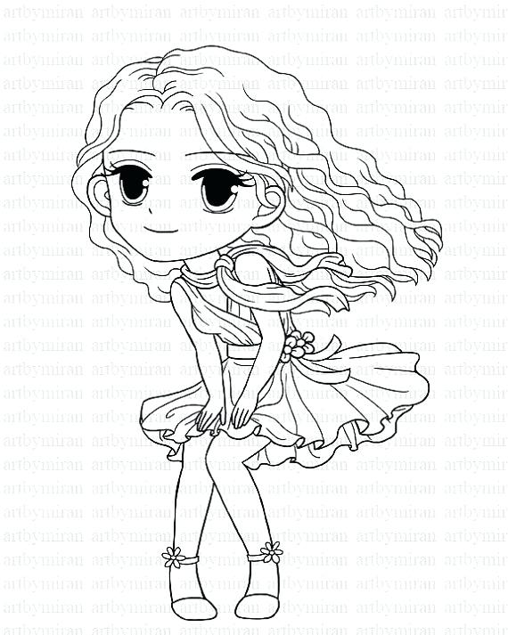 570x713 Beautiful Girl Colouring Pages Stamp Sweet Pretty Coloring Page