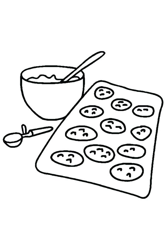 531x750 Coloring Page Baking Cookies Coloring Page Baking Cookies Food